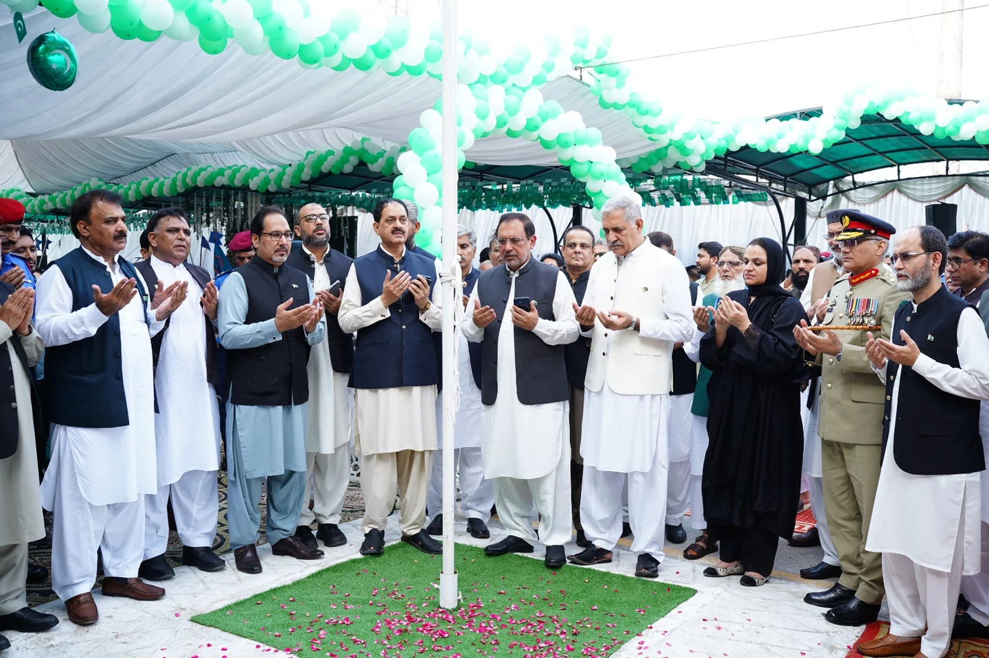 Participants at the NGC Independence Day ceremony in Lahore